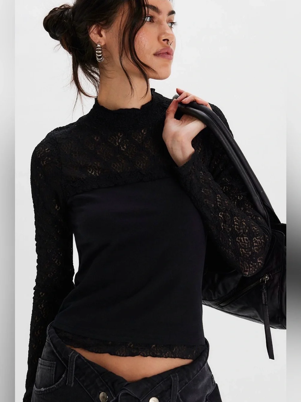 FREE PEOPLE Miya Lace Top